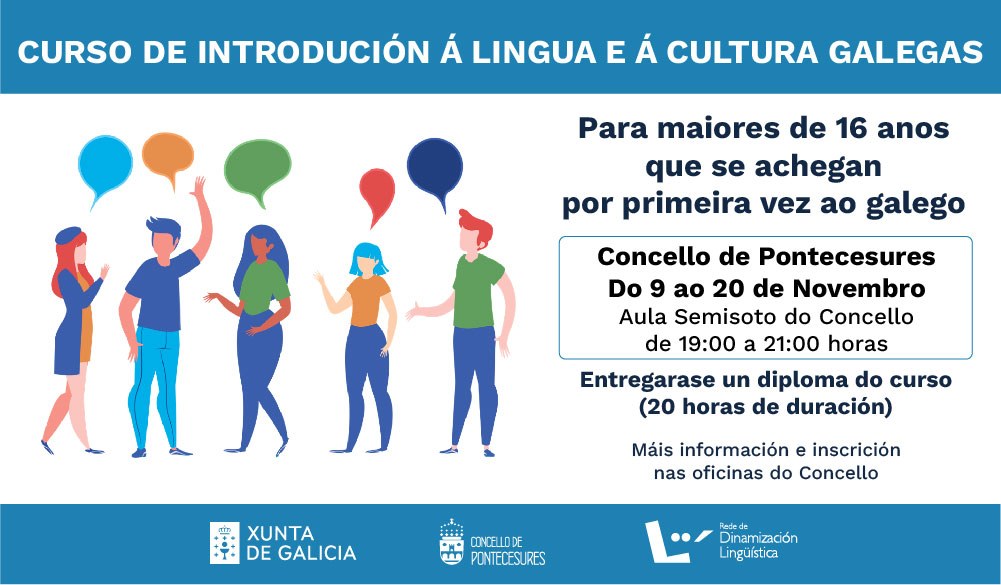Cartel do Curso de Introdución á Lingua e á Cultura Galega