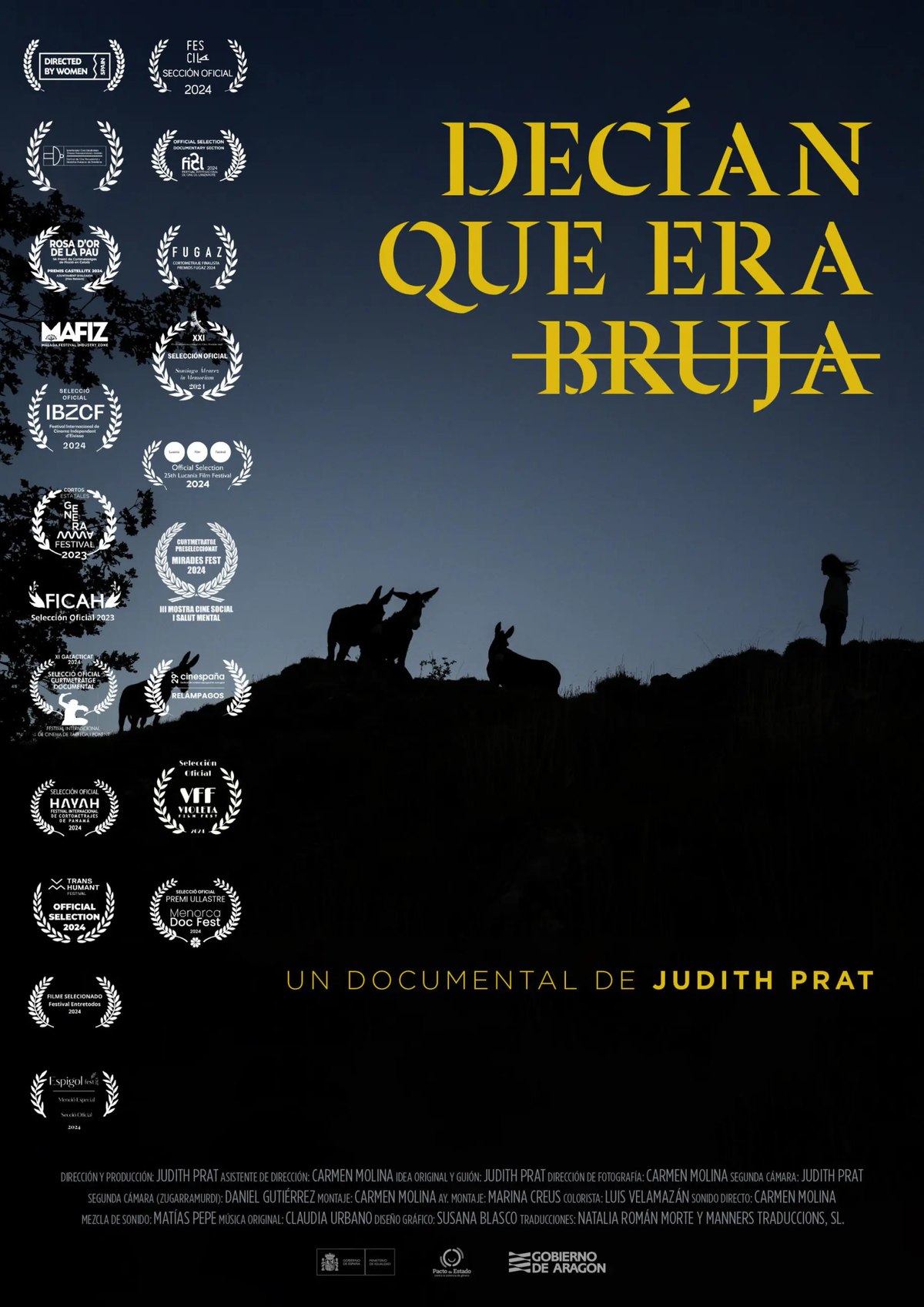 Cartel do documental «Decían que era Bruja», de Judith Prat